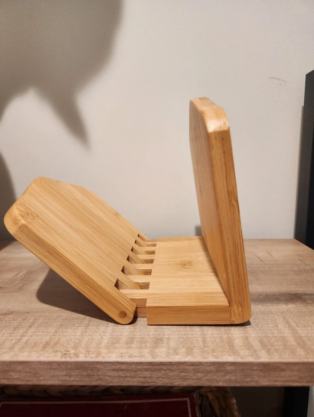 Bamboo Napkin Holder - Natural Wood Tone